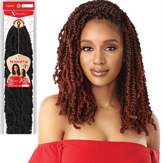 XPRESSION TWISTED UP WAVY BOMB TWIST CURLY TIP 12" - Textured Tech