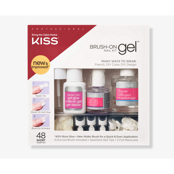 KISS BRUSH ON GEL NAIL KIT - Textured Tech