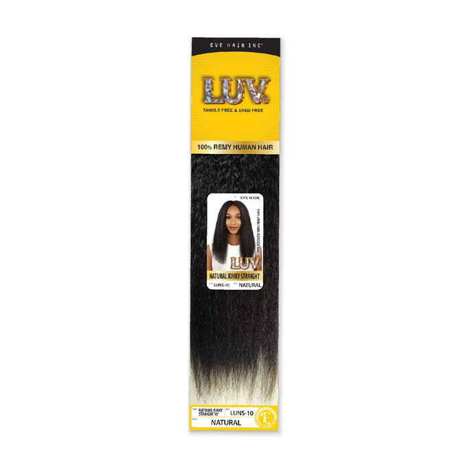 LUV 100% HUMAN NATURAL KINKY STRAIGHT HAIR - Textured Tech