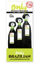 ONLY BRAZILIAN KINKY STRAIGHT Human Hair 3Pack with Closure (Natural) - Textured Tech
