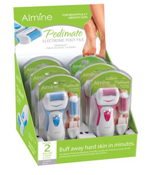 Almine Pedimate Washable Electronic Foot File (1 piece) - Textured Tech