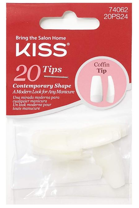 KISS BRING HOME THE SALON NAIL TIPS 20 PCS - Textured Tech